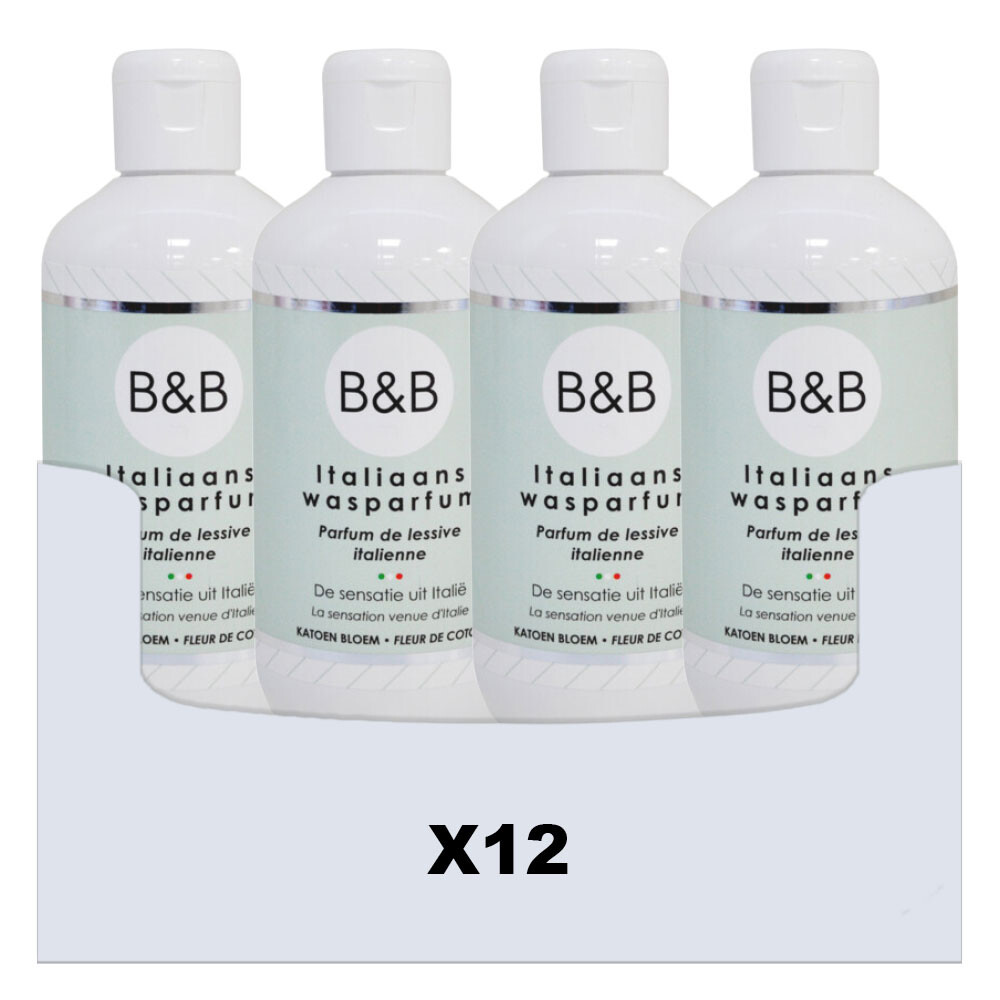 12x B&B Italiaanse Wasparfum Katoen Bloem 250 ml
