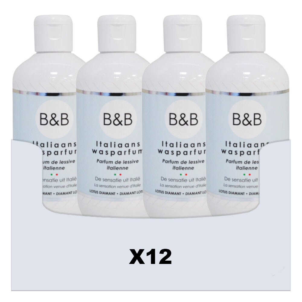 12x B&B Italiaanse Wasparfum Lotus Diamant 250 ml