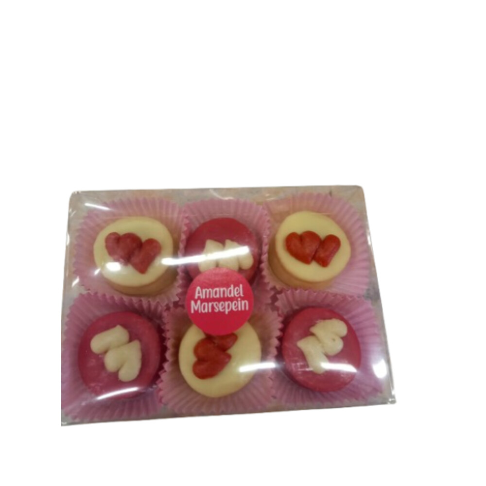 12x Hamlet Marsepijn Petit Four + Hartje 6 stuks