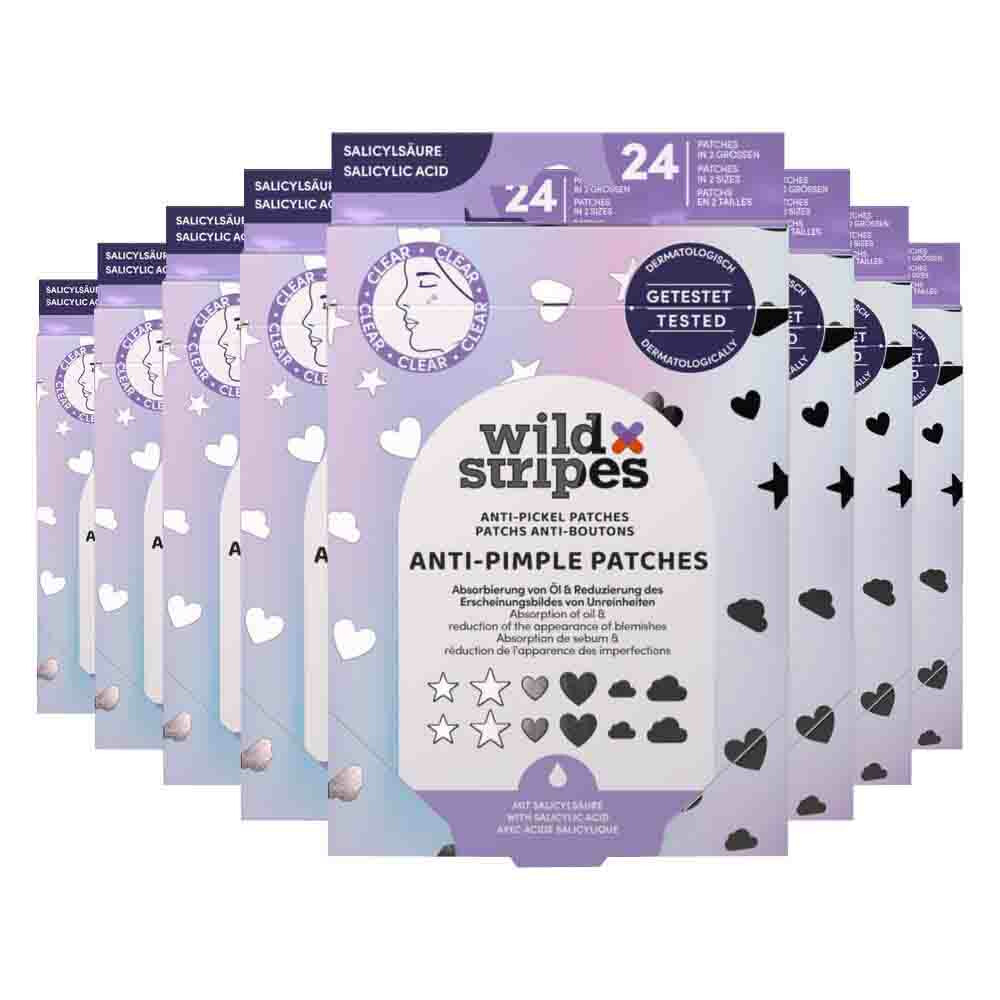8x Wild Stripes Anti-Pimple Patches Holo Clear 24 stuks