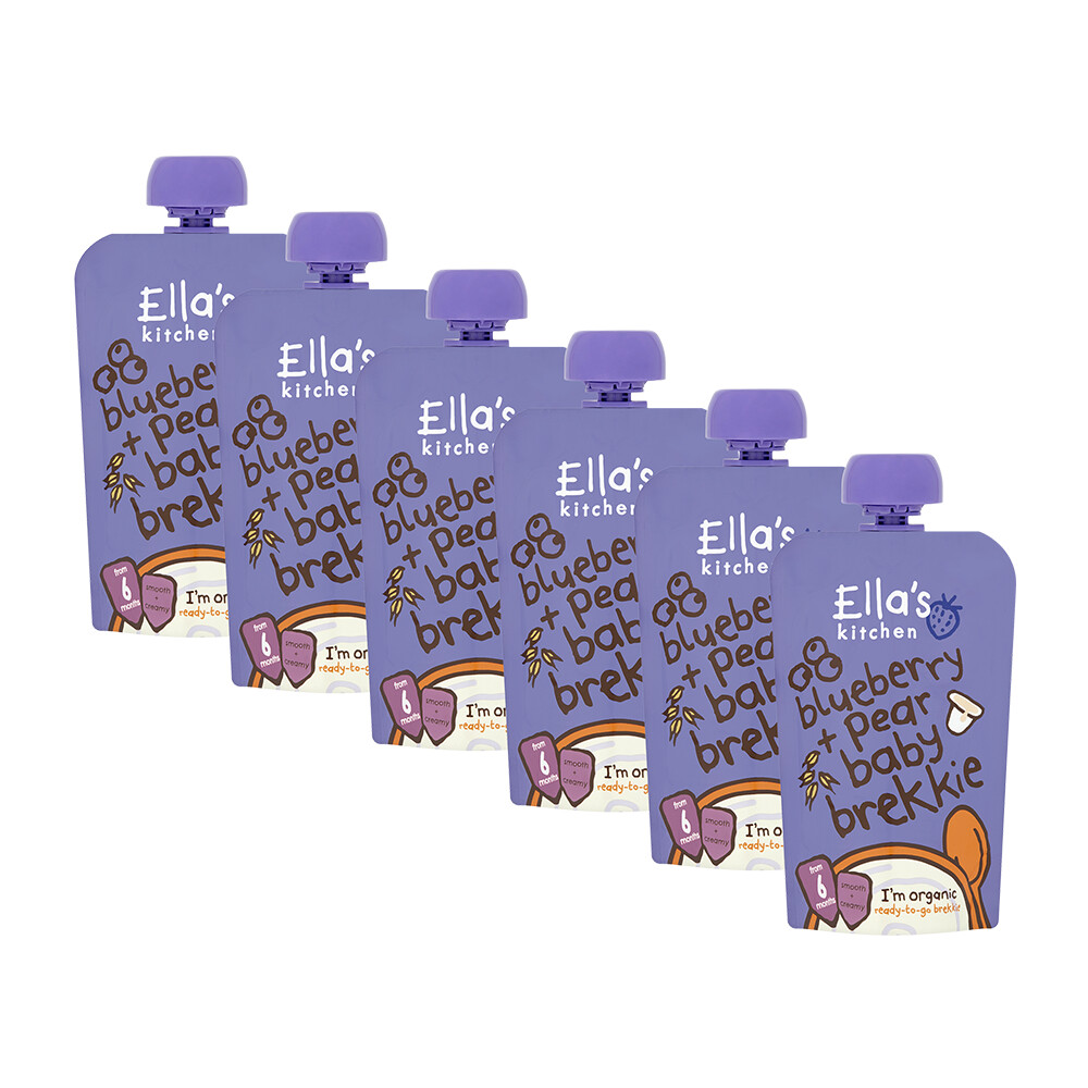 6x Ella's Kitchen Baby Ontbijtje 6+ m Bosbes 100 gr