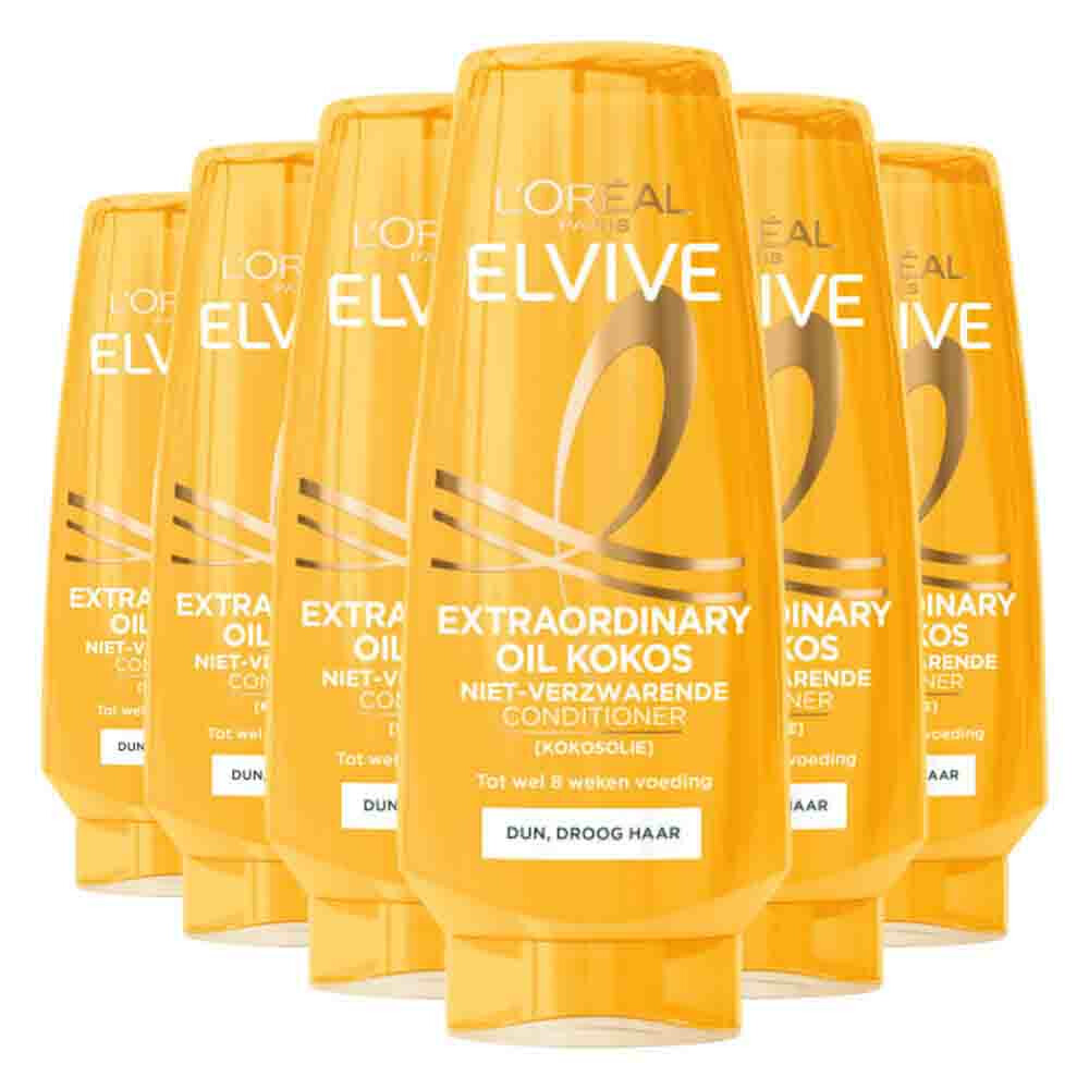 6x L'Oréal Elvive Extraordinary Oil Conditioner Kokos 200 ml