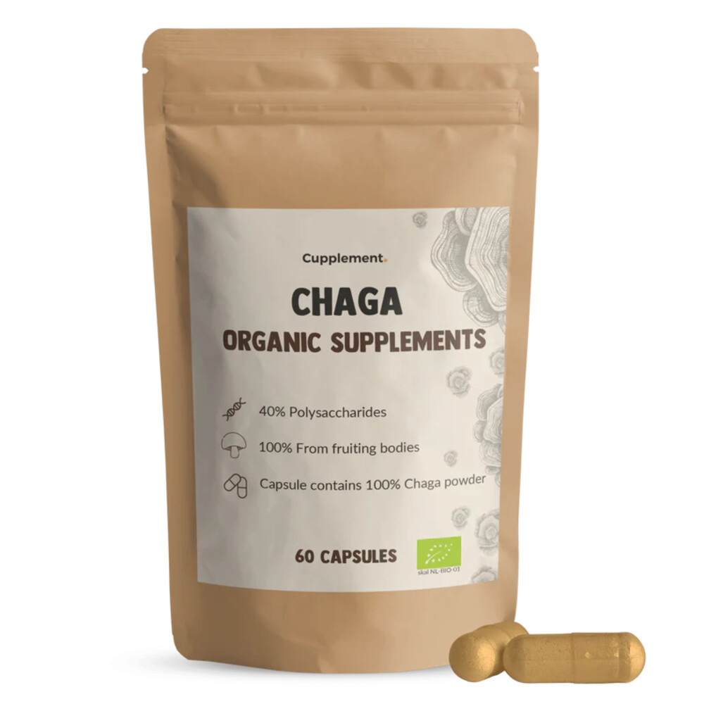 Gratis Verzending: Cupplement Chaga Organic Supplements 60 capsules