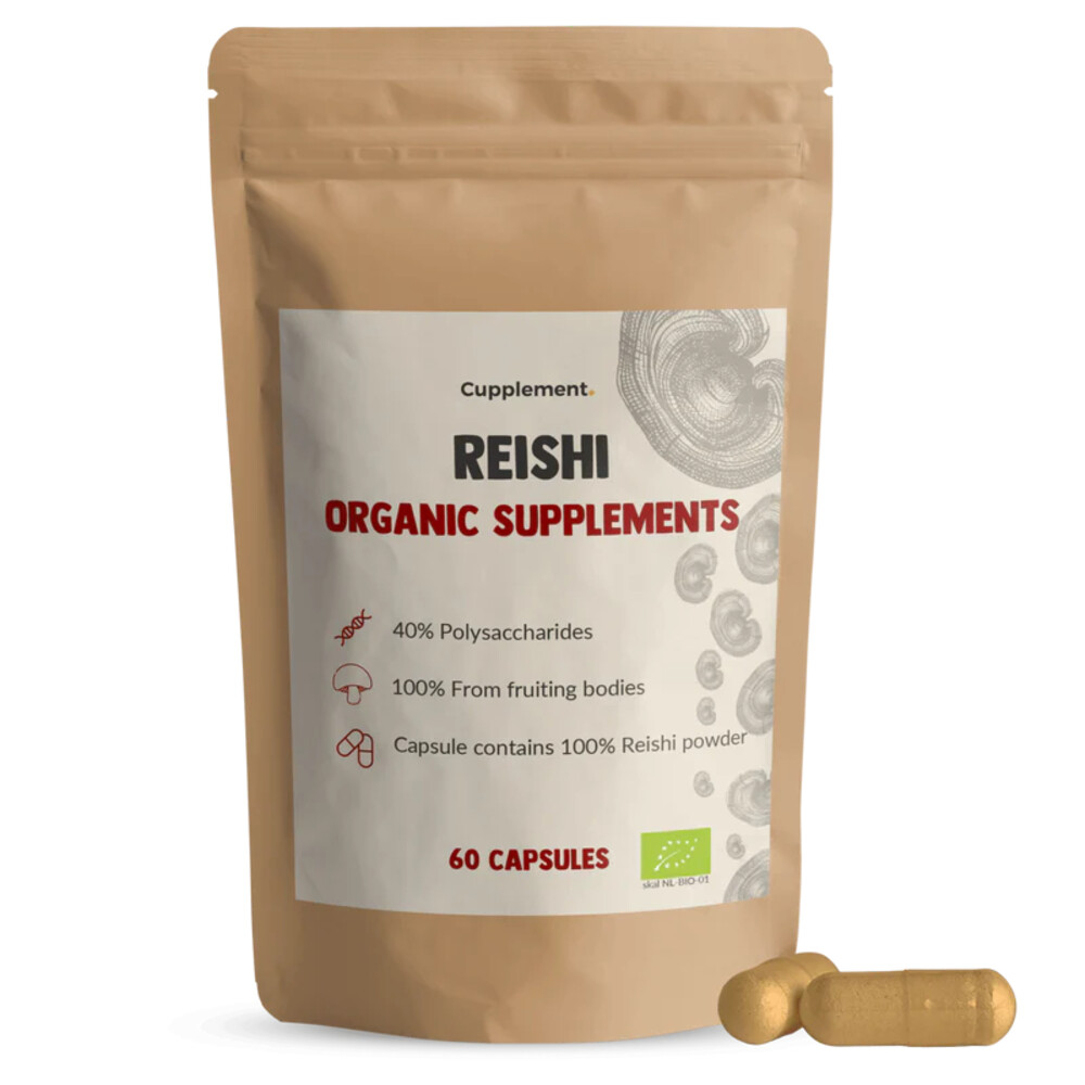 Gratis Verzending: Cupplement Reishi Organic Supplements 60 capsules