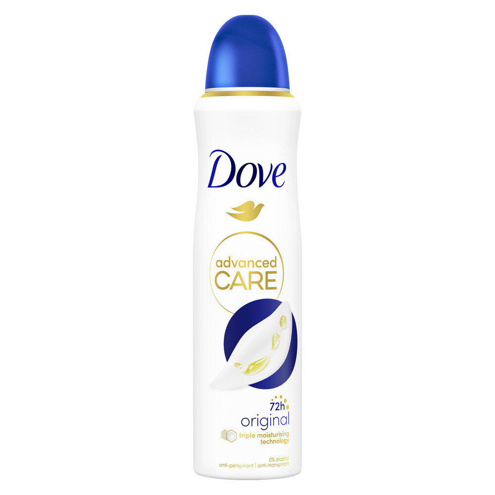 2e halve prijs: Dove Deodorant Spray Advanced Care Orginal 150 ml