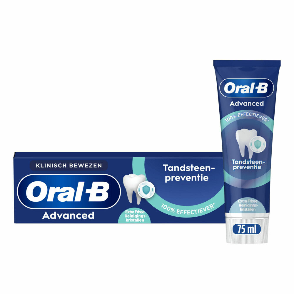 12x Oral-B Tandpasta Professional Tandsteencontrole Reinigingskristallen Extra Fris 75 ml