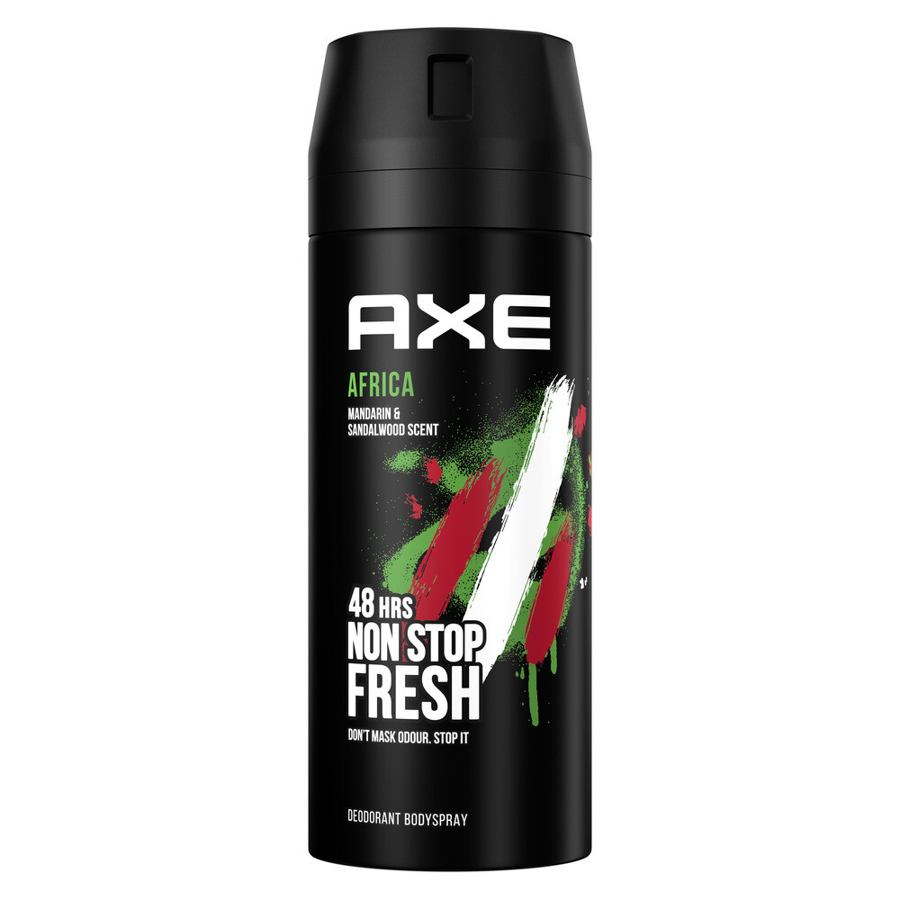 2e halve prijs: Axe Deodorant Bodyspray Africa 150 ml
