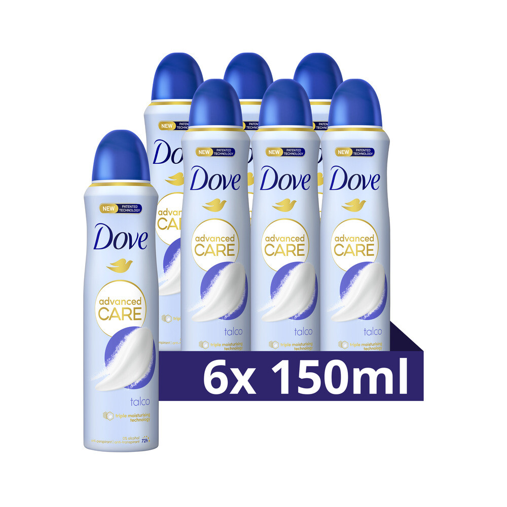 6x Dove Deodorant Spray Advanced Care Talco 150 ml