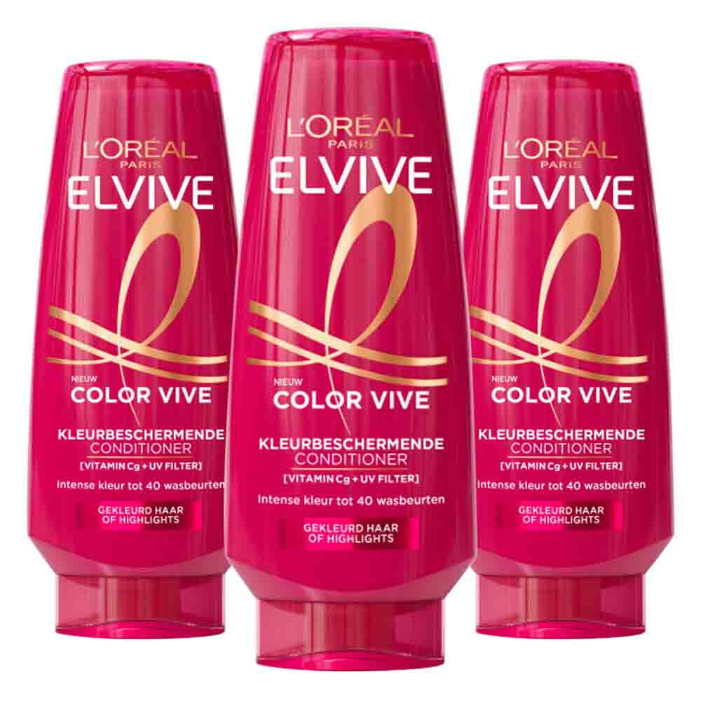 3x L'Oréal Elvive Color Vive Conditioner 200 ml