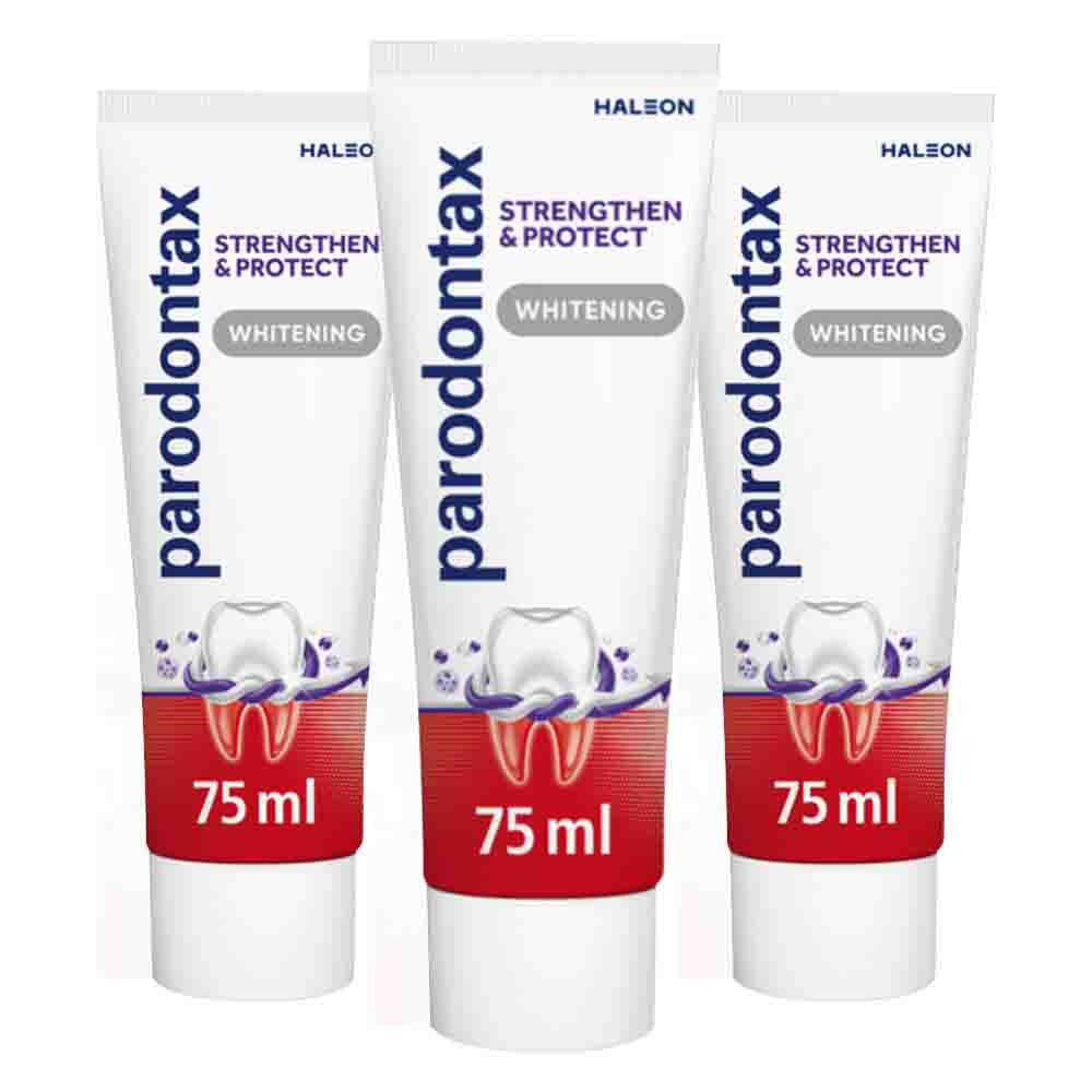 3x Parodontax Strenghten&Protect Tandpasta Whitening 75 ml