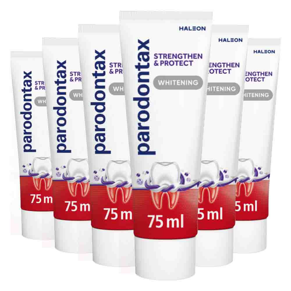 6x Parodontax Strenghten&Protect Tandpasta Whitening 75 ml