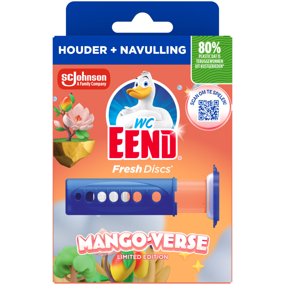 2e halve prijs: WC Eend Fresh Discs Houder Mango Verse 36 ml