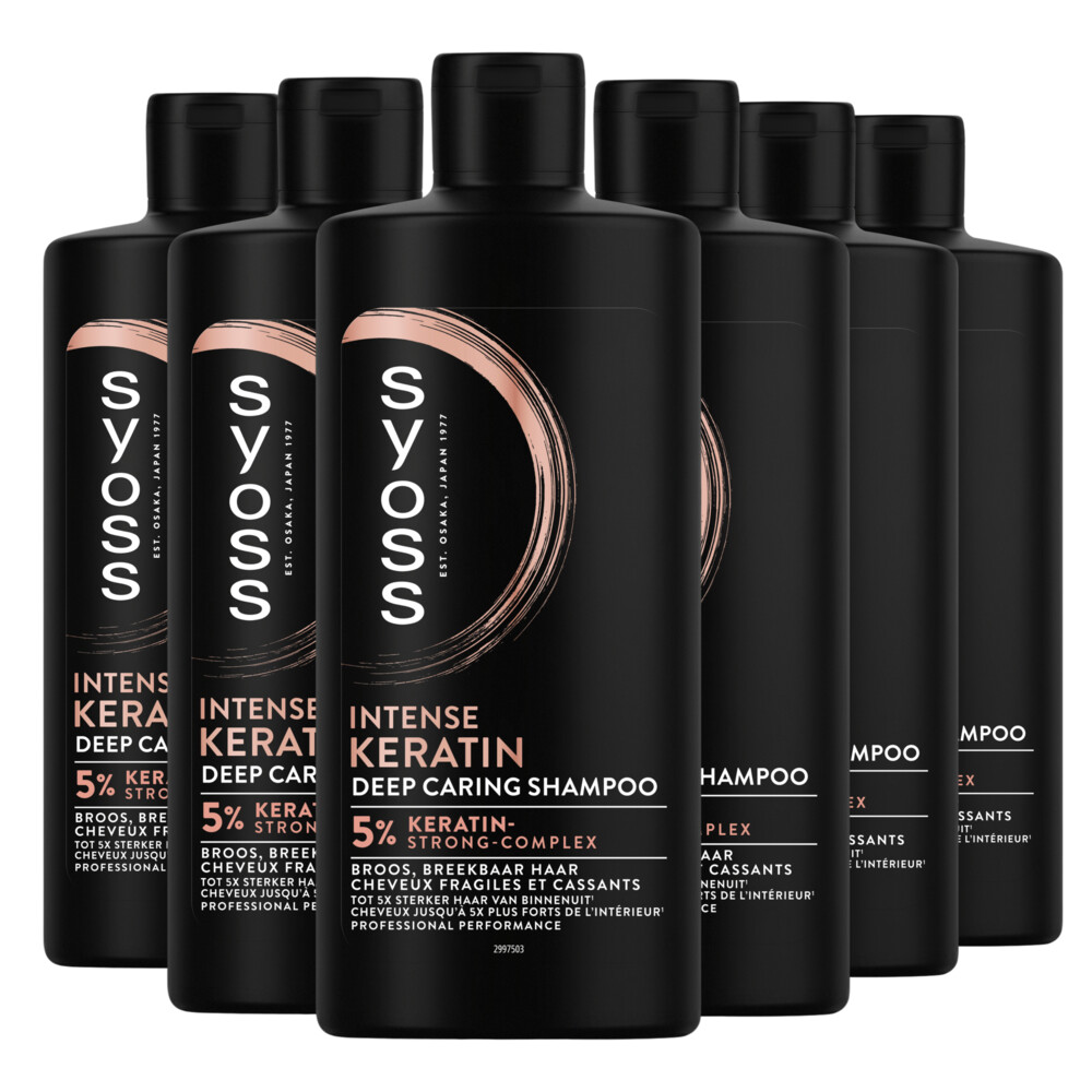 6x Syoss Keratin Shampoo 440 ml