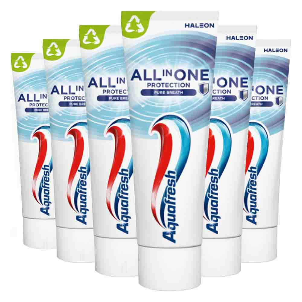6x Aquafresh Tandpasta All-in-One Protection Pure Breath 75 ml