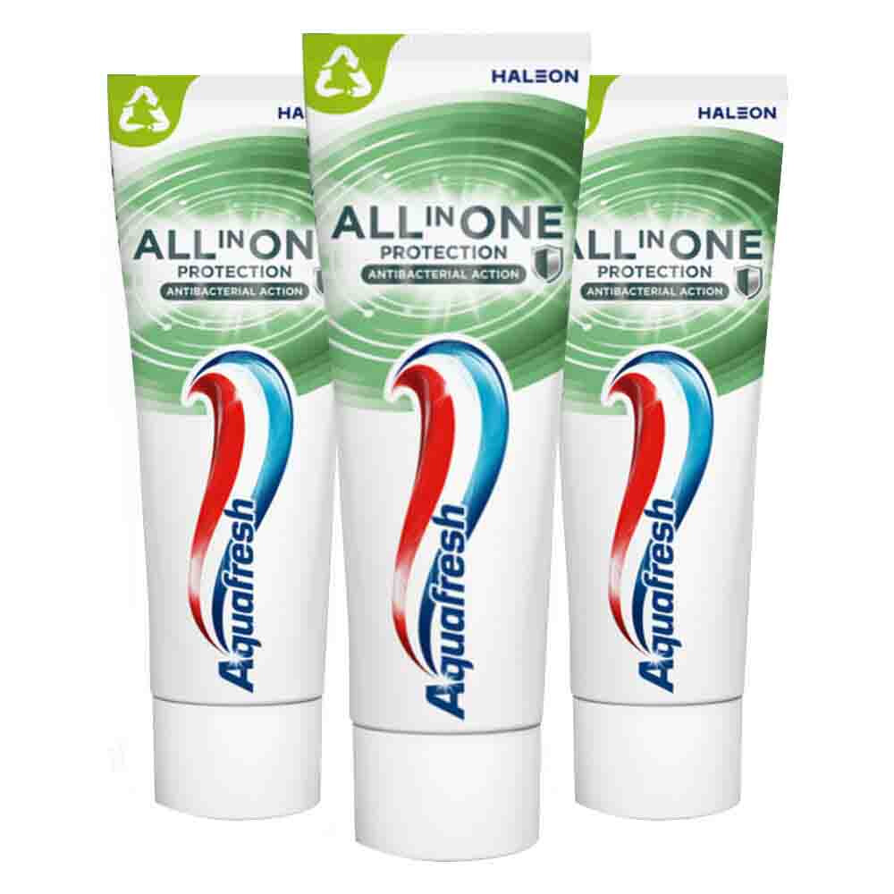3x Aquafresh Tandpasta All-in-One Protection Antibacterial Action 75 ml