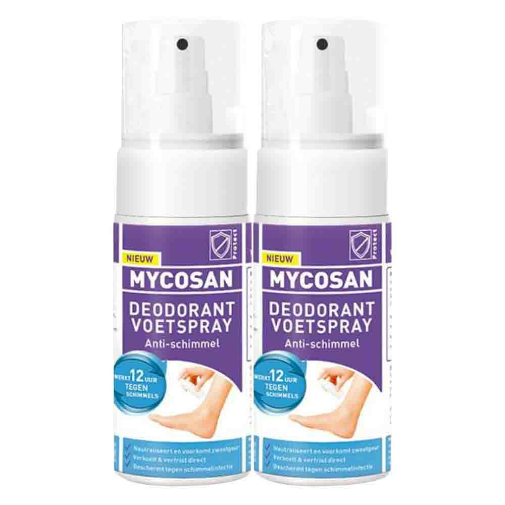 2x Mycosan Voetspray Anti Schimmel Deodorant 80 ml