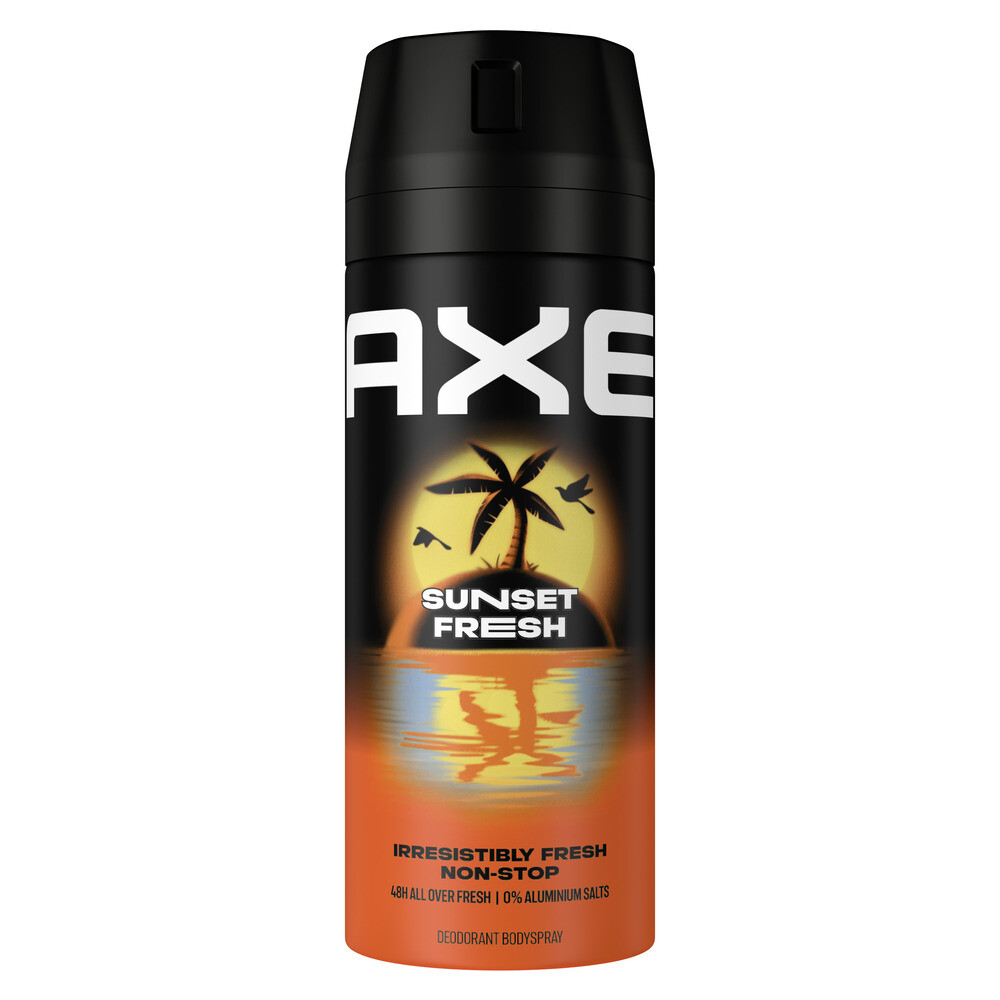 3x Axe Deodorant Bodyspray Sunset Fresh 150 ml