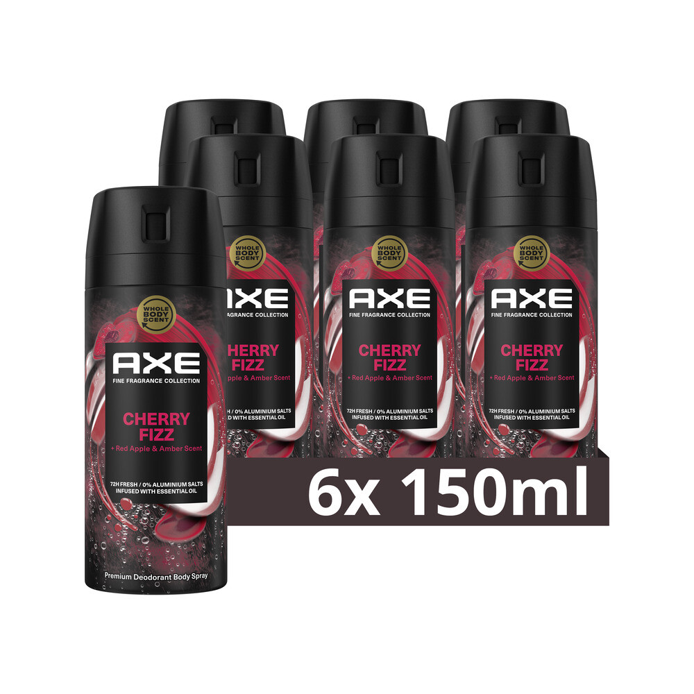 6x Axe Deodorant Bodyspray Cherry Fizz 150 ml