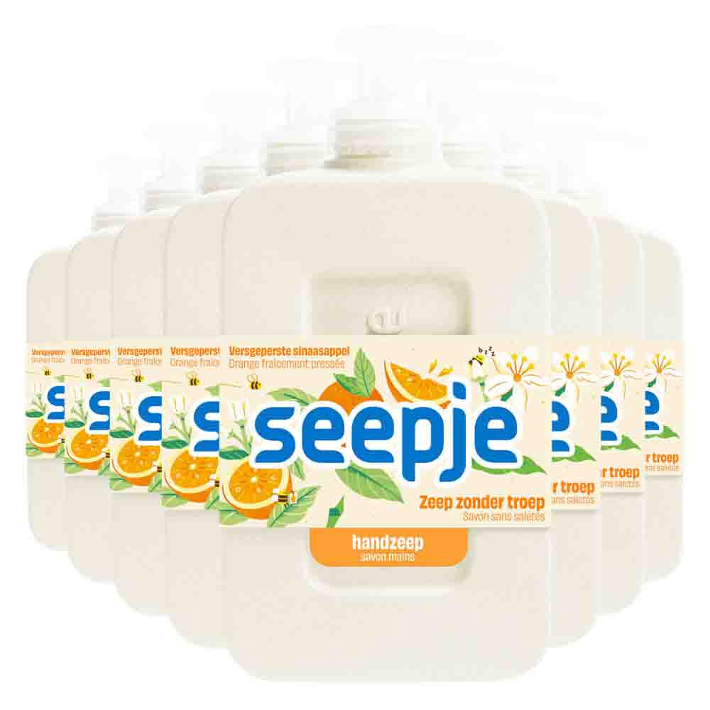 8x Seepje Handzeep Versgeperste Sinaasappel Geur 300 ml