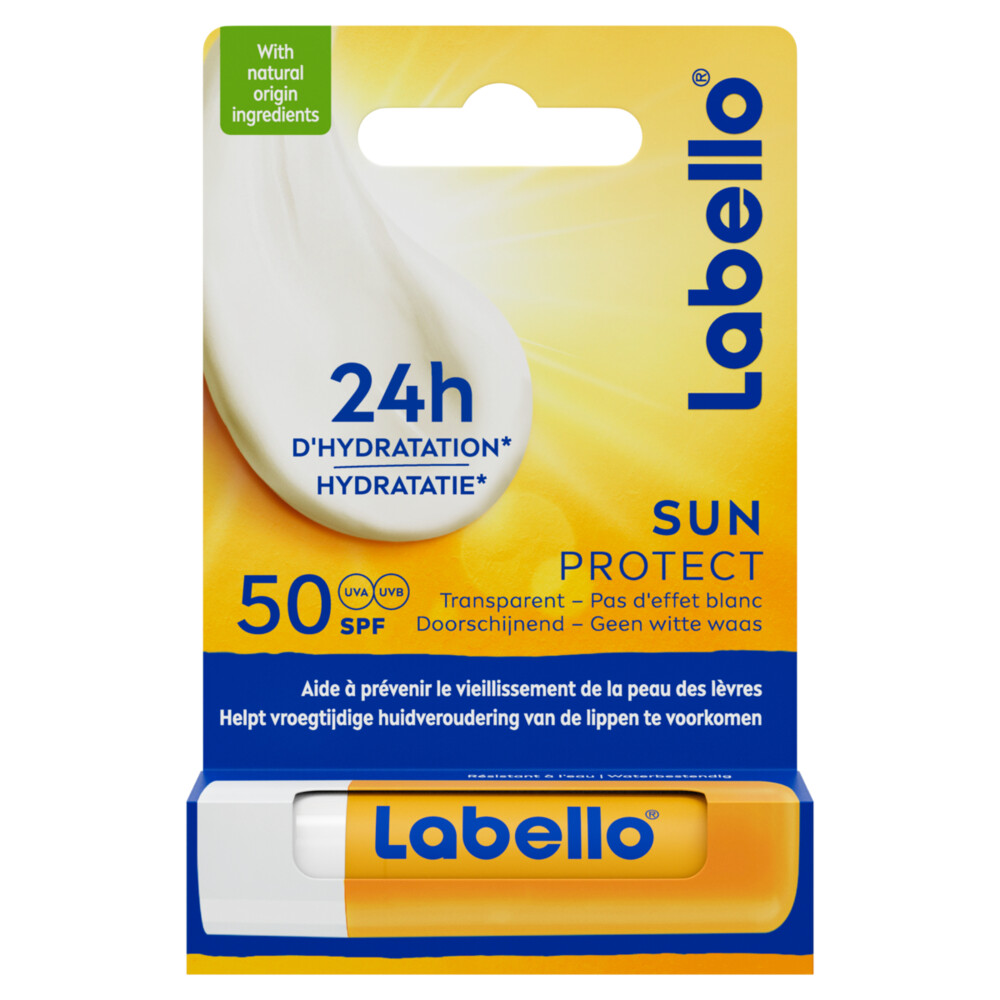 2+1 gratis: Labello Lippenbalsem Blister Sun Protect SPF 50