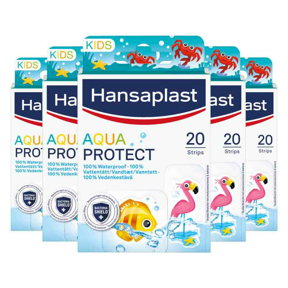 5x Hansaplast Aqua Protect Kids 20 stuks