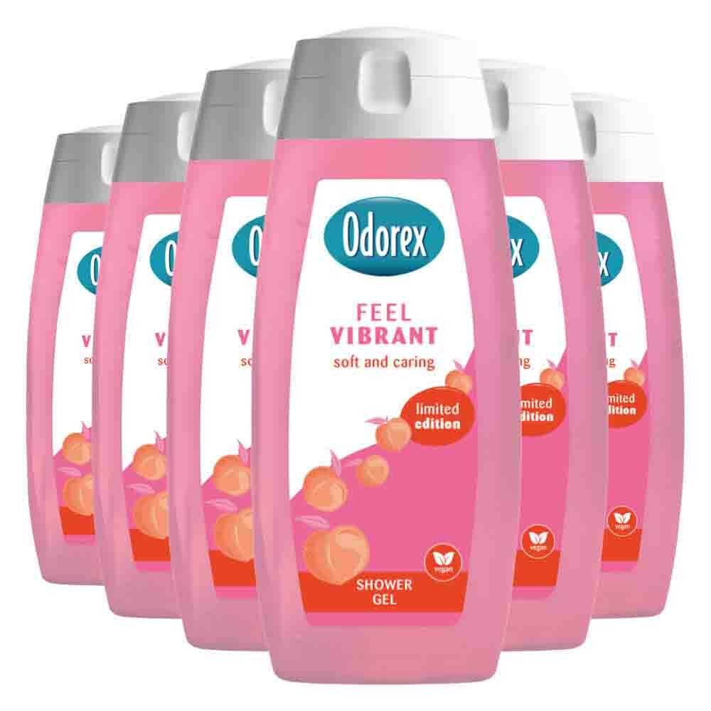 6x Odorex Douchegel Feel Vibrant 300 ml
