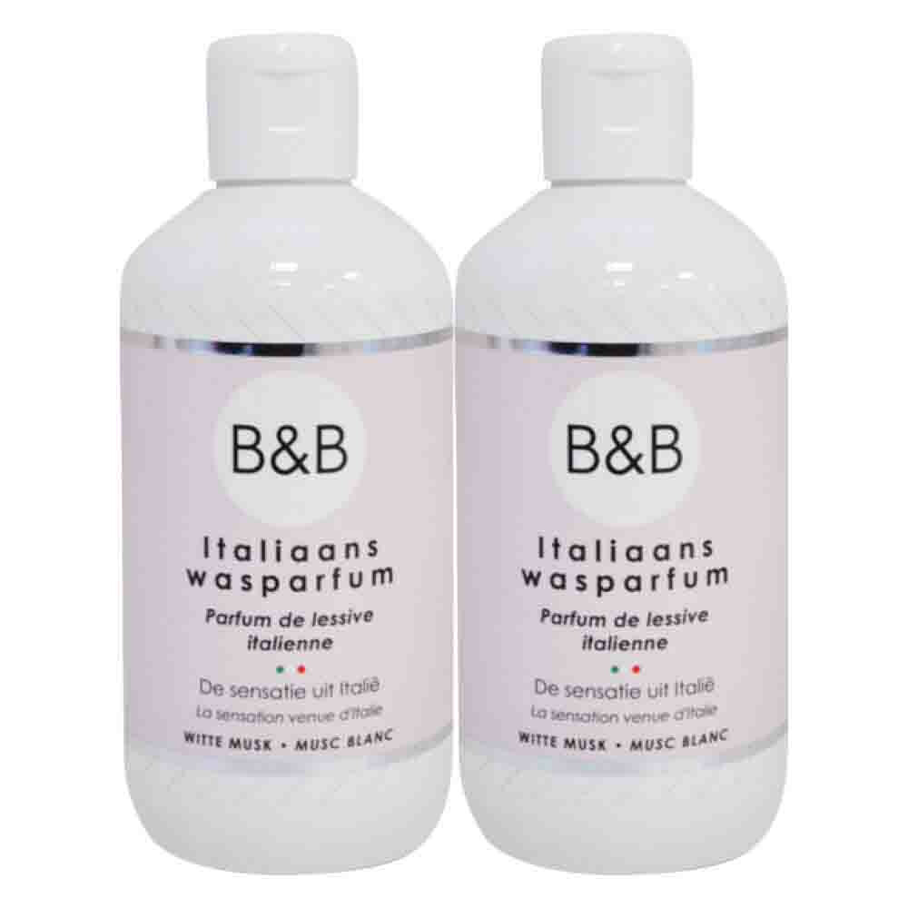2x B&B Italiaanse Wasparfum Wasparfum Witte Musk 250 ml