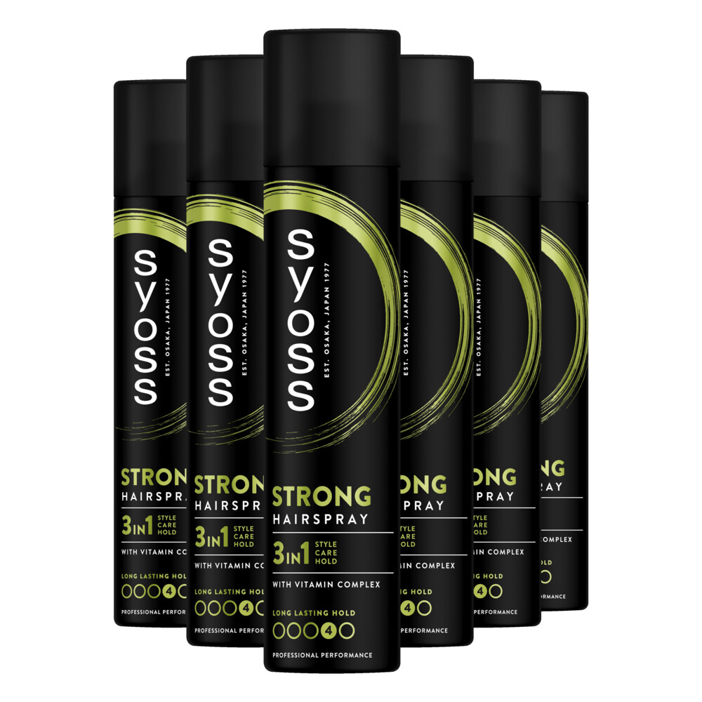 6x Syoss Strong Hold Haarspray 300 ml