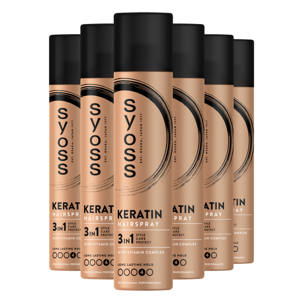 6x Syoss Keratin Haarspray 300 ml