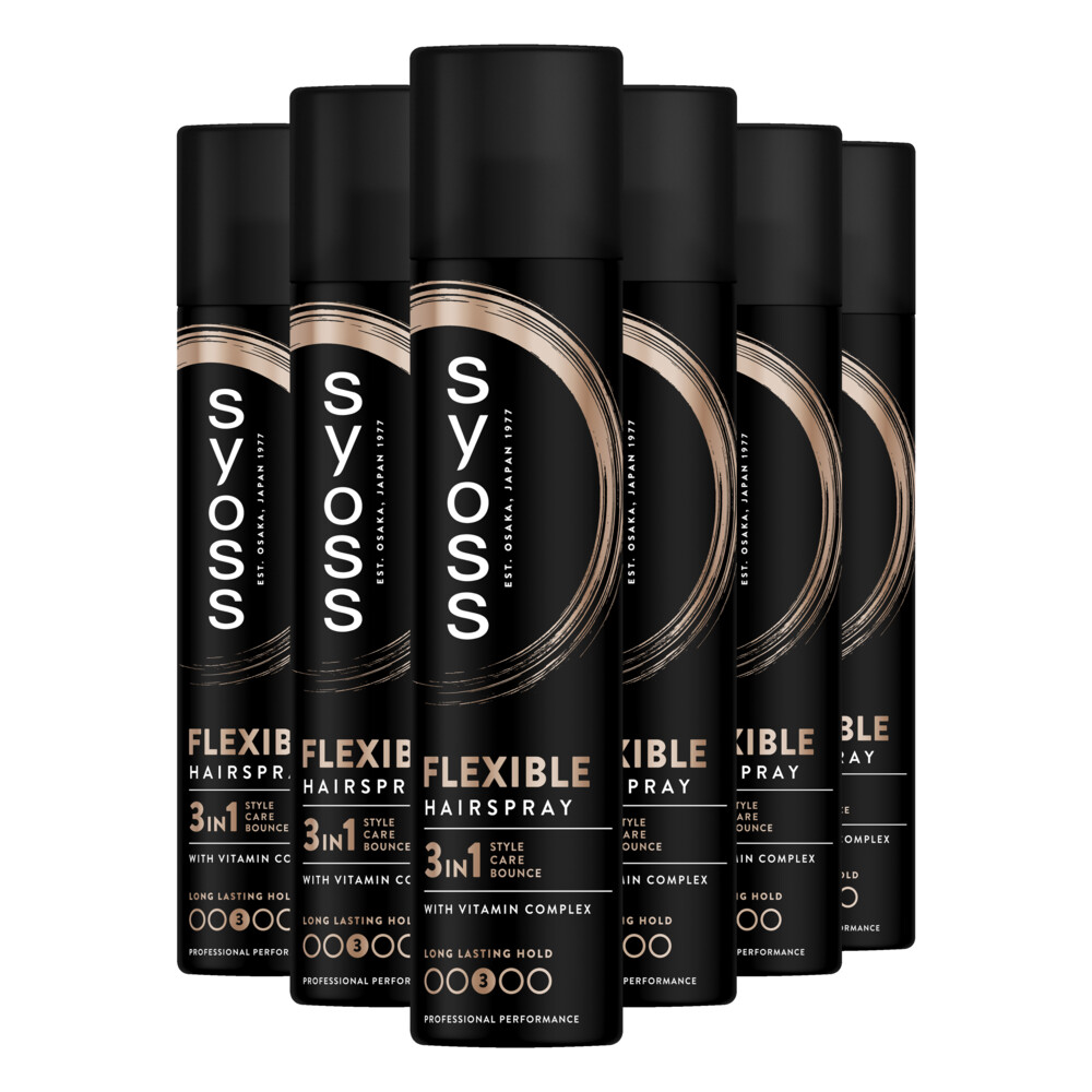6x Syoss Hold&Flex Haarspray 300 ml