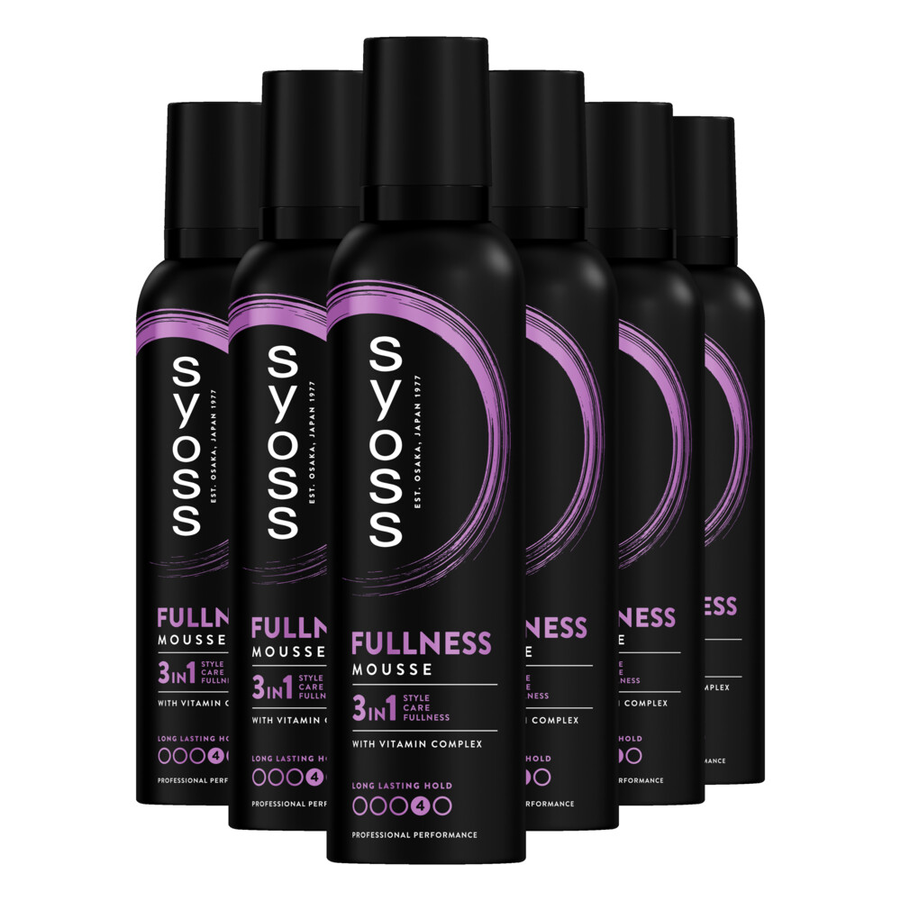6x Syoss Fullness Haarmousse 250 ml