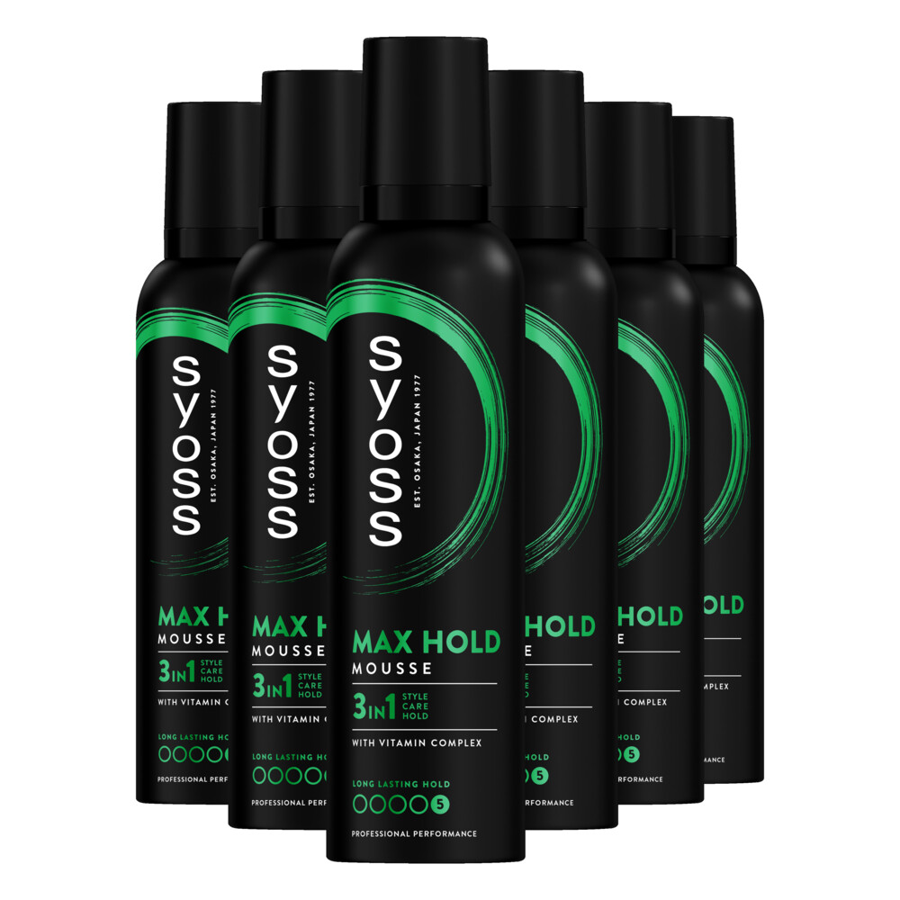 6x Syoss Max Hold Haarmousse 250 ml