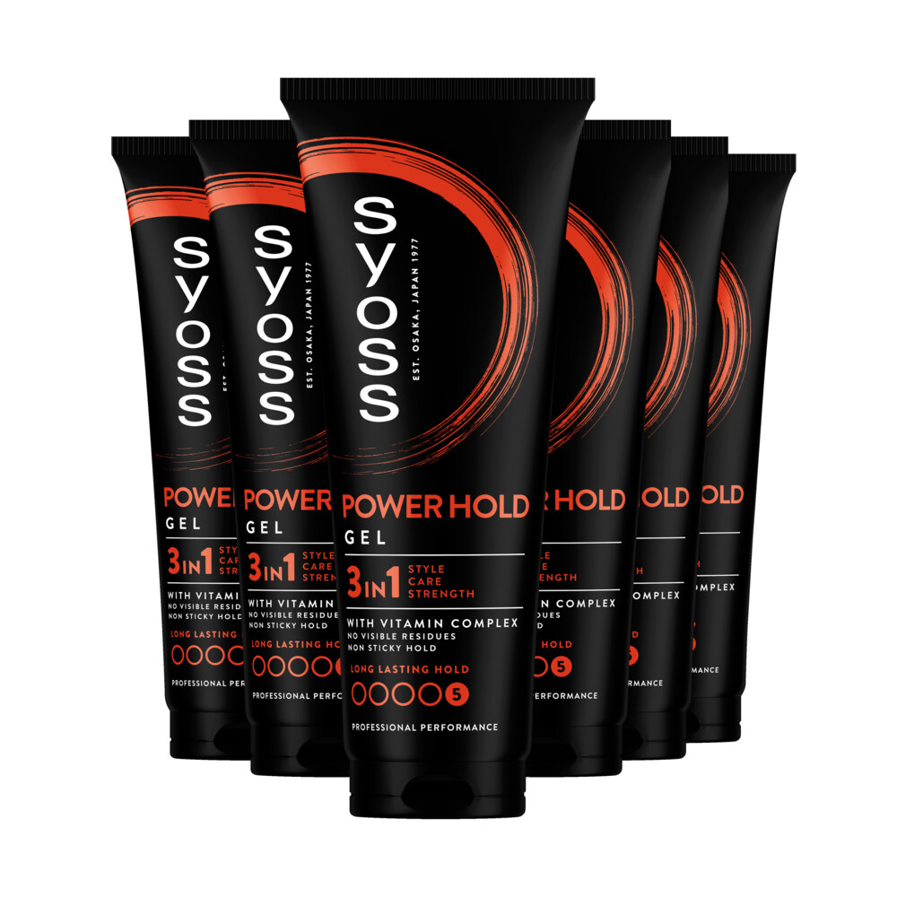6x Syoss Power hold Haargel 250 ml