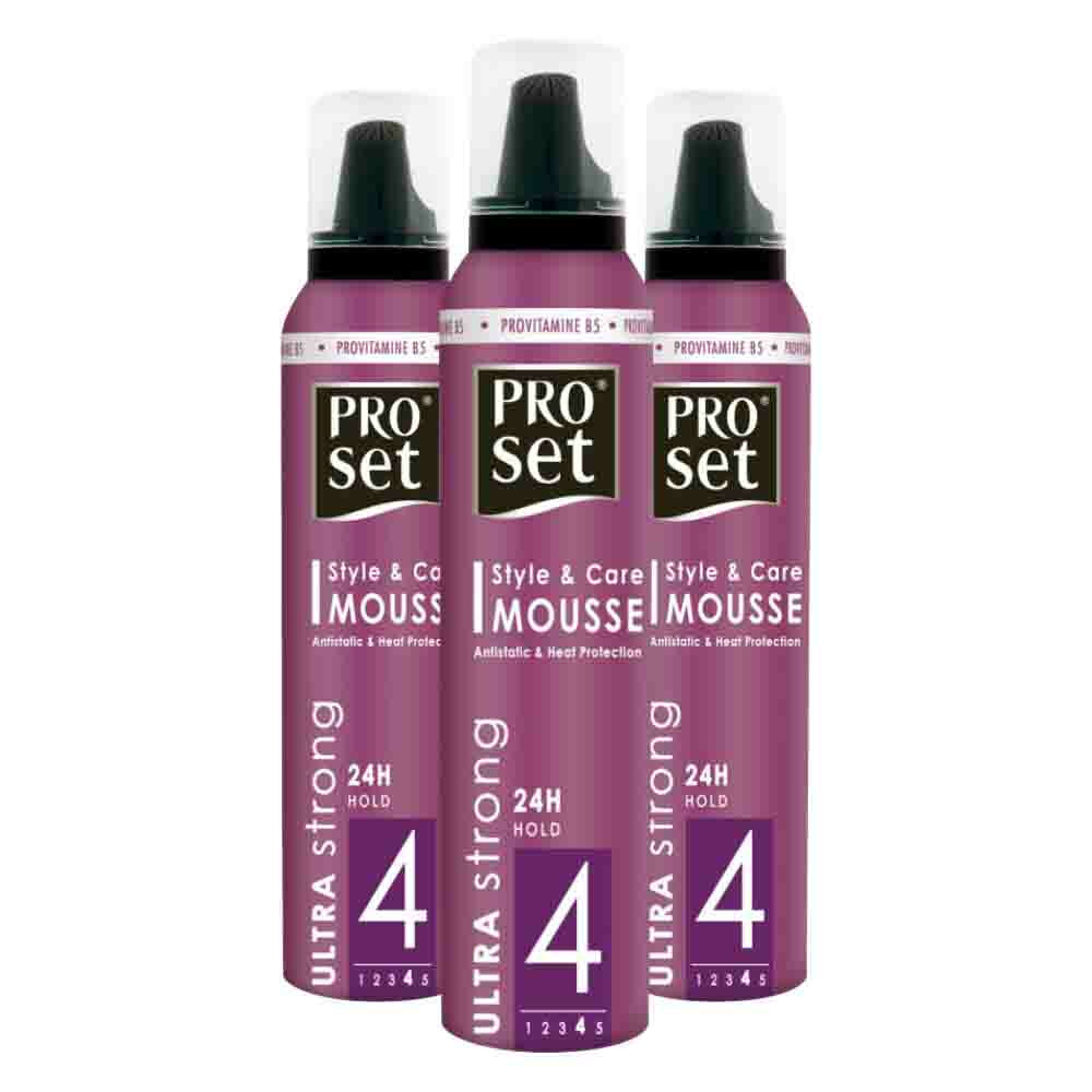 3x Proset Haarmousse Ultra Sterk 250 ml