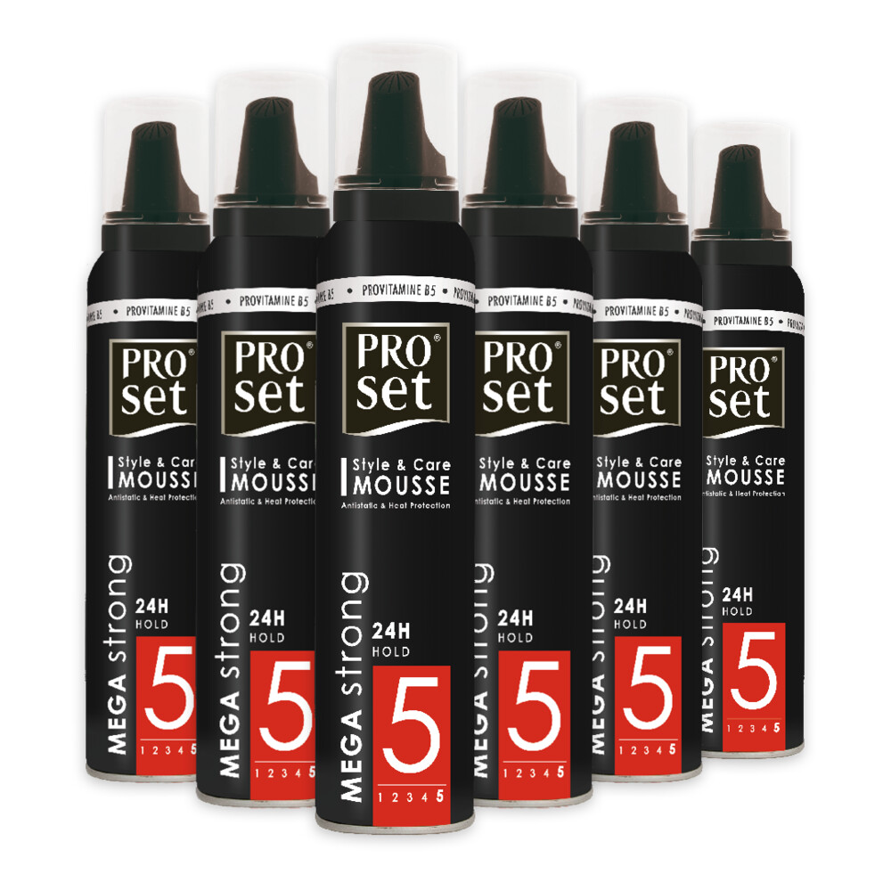 6x Proset Haarmousse Mega Sterk 250 ml