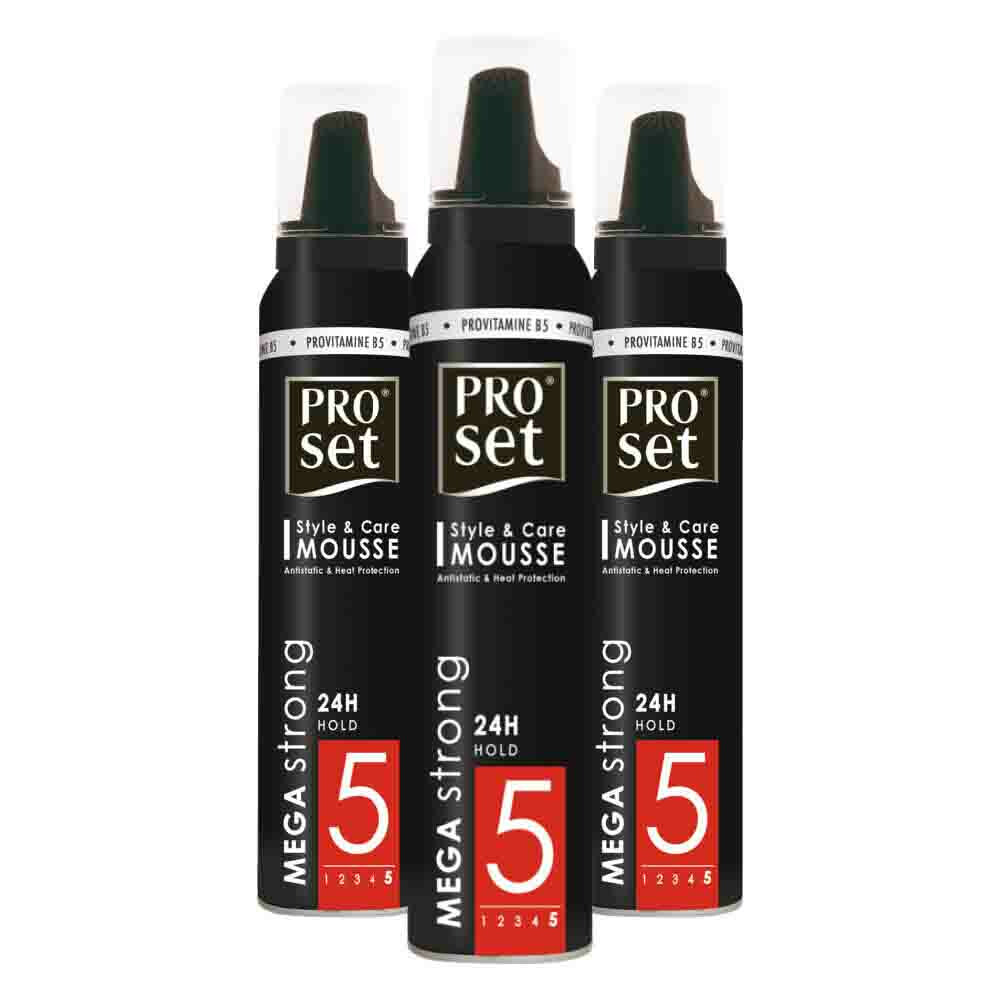 3x Proset Haarmousse Mega Sterk 250 ml