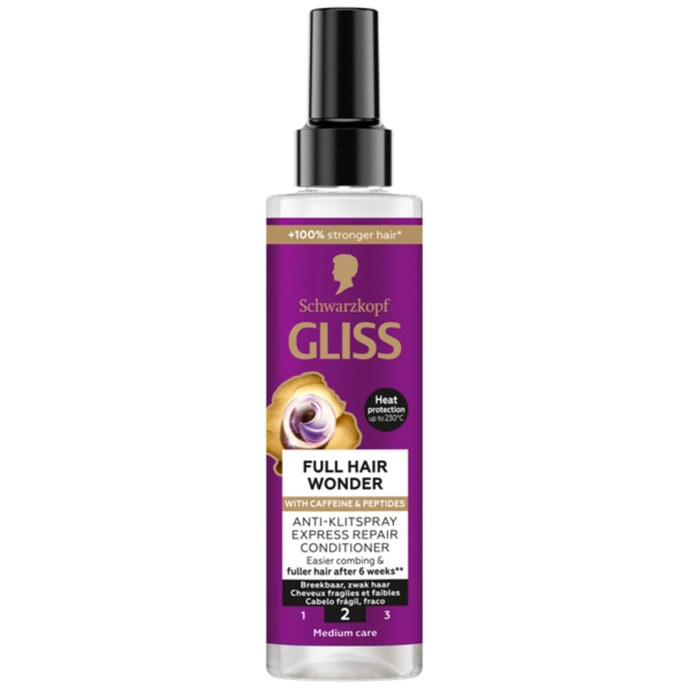 6x Gliss Anti-Klit Spray Full Hair Wonder 200 ml