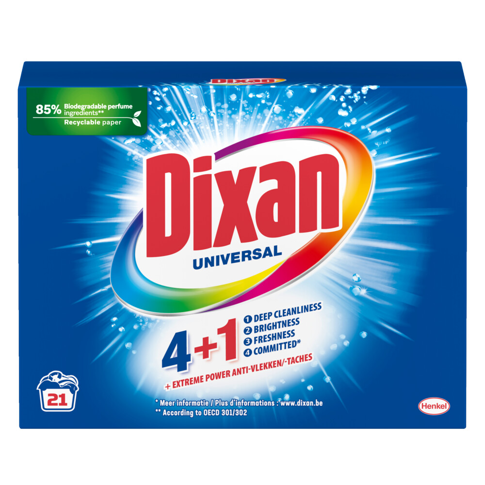 Dixan Waspoeder Universeel - 21 Wasbeurten 1,266 kilo