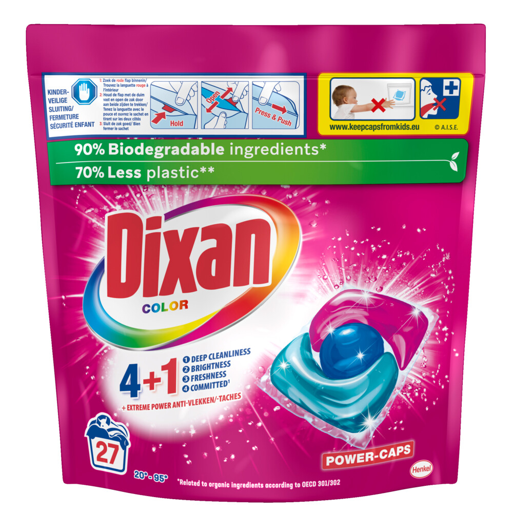 Dixan Wascapsules Color - 27 wasbeurten 324 gr