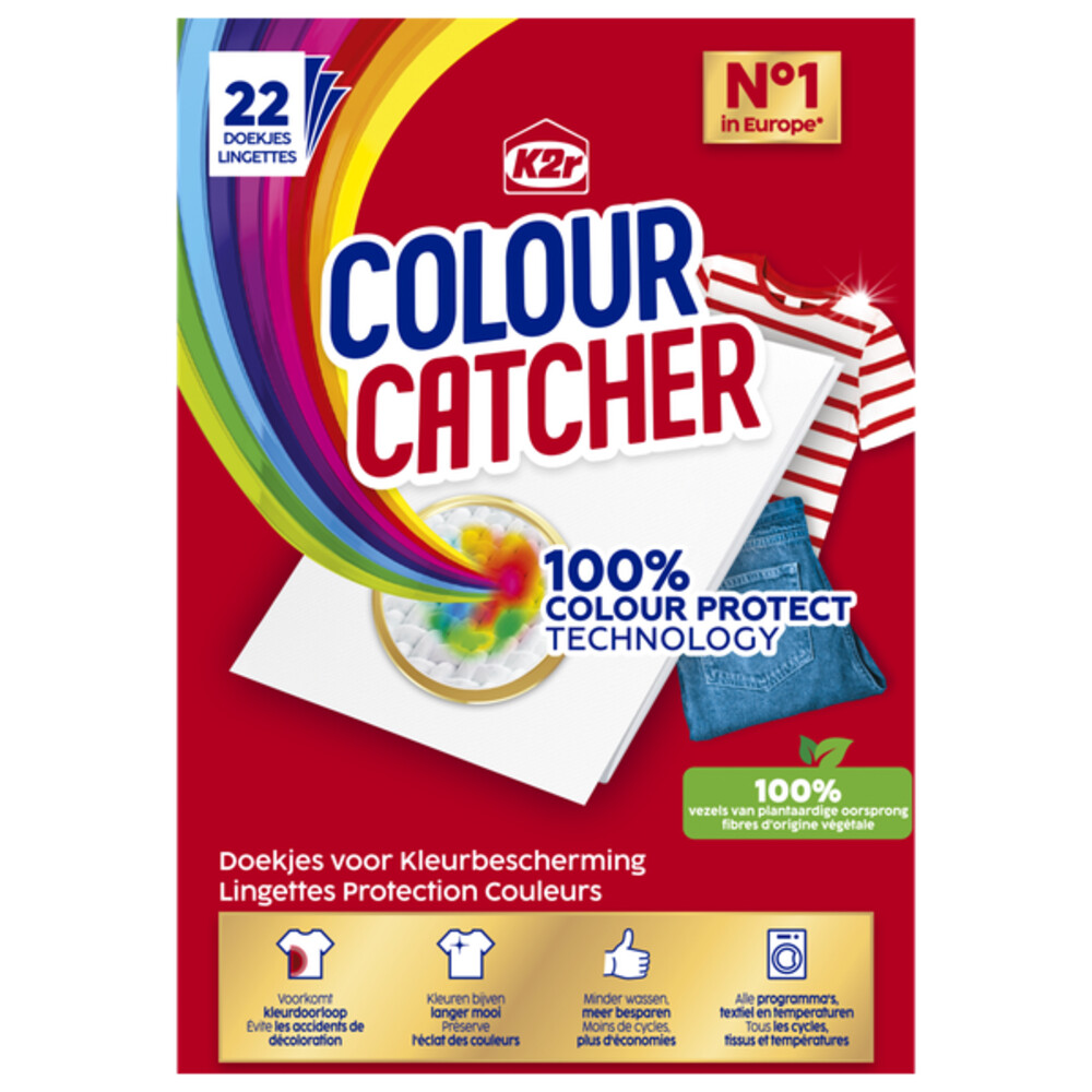 2x K2R Colour Catcher Doekjes 22 stuks