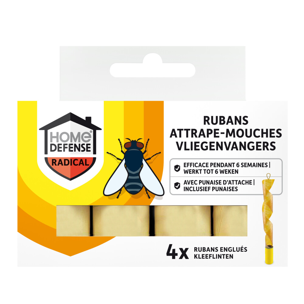 12x Home Defense Vliegenvangers Kleeflintens 4 stuks