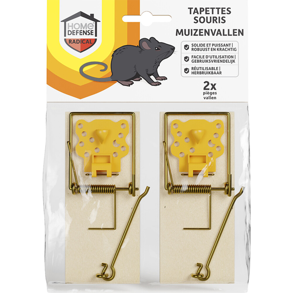 Home Defense Muizenvallen Hout 2 stuks