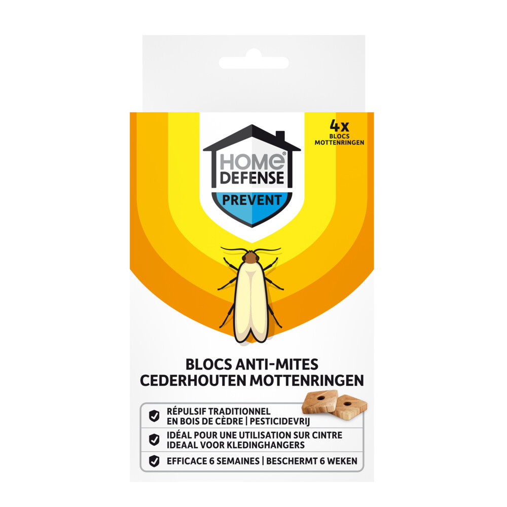 Home Defense Kledingmotten Ringen 4 stuks
