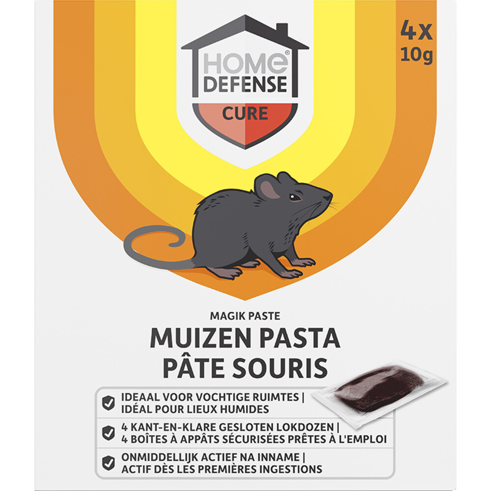 Home Defense Muizen Pasta Alfachloralose Kant-en-Klare Lokdoos Magik Paste 4 stuks