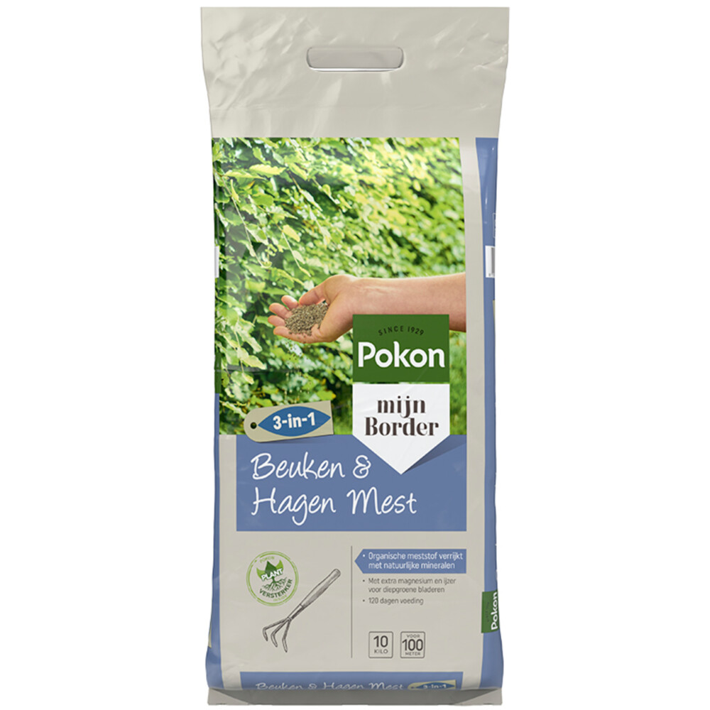 thumbnail: Pokon Beuken & Hagen Mest 10kg - Voeding Voor 100m Haag, 3-in-1 Werking