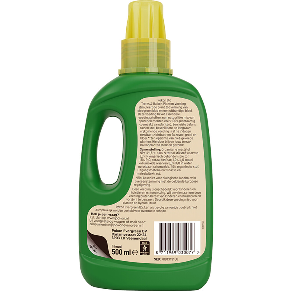 Pokon Bio Terras & Balkon Planten Voeding 500 ml, foto 2