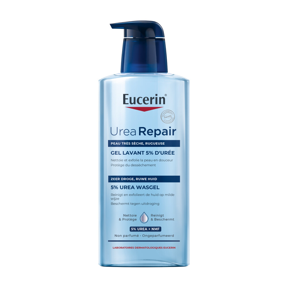 3x Eucerin UreaRepair Wasgel 5% Urea 400 ml