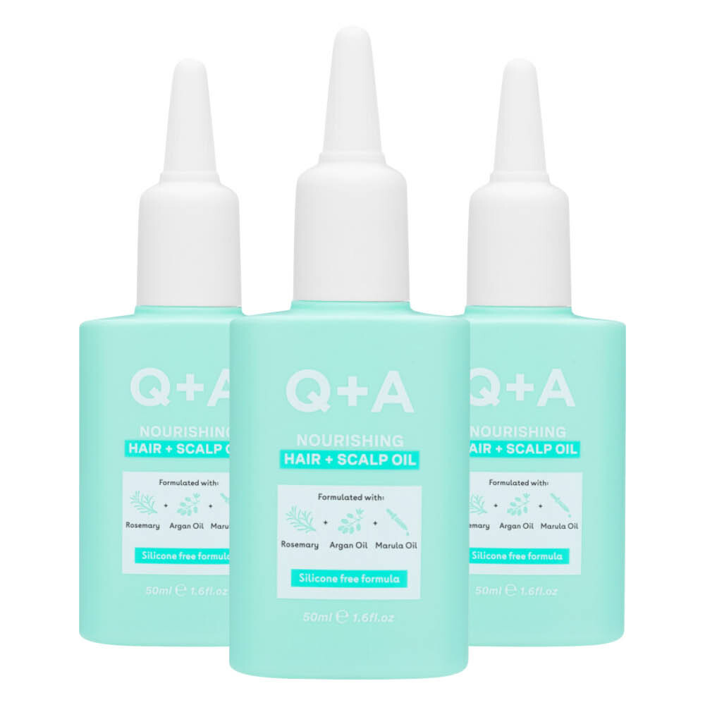 3x Q+A Nourishing Hair + Scalp Oil 50 ml