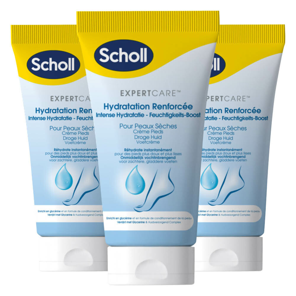 3x Scholl Voetcrème Intense Hydratatie 150 ml