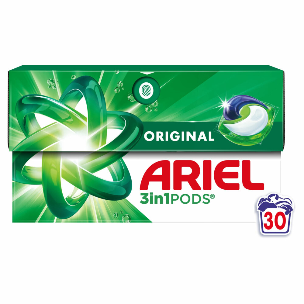 4x Ariel 3in1 Wasmiddel Pods Original 30 stuks